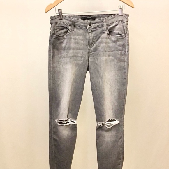 Joe’s Jeans 29 (6) Lorelei Skinny Jeans Distressed Gray Women’s Frayed Hems - Picture 5 of 11